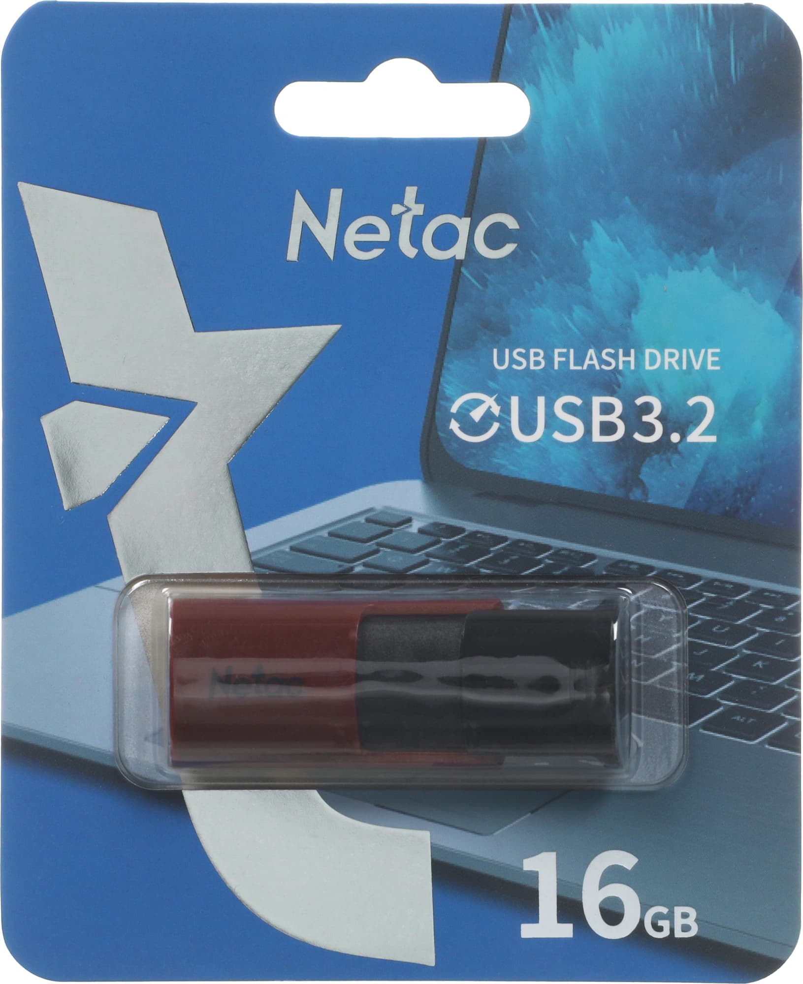 Флеш Диск Netac 16GB U182 NT03U182N-016G-32RE USB3.0 красный/черный - фото 3