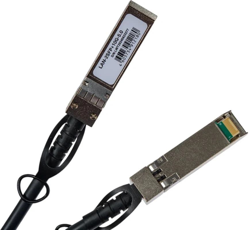 Сборка кабельная Lanmaster LAN-2SFP+10G-5.0 SFP+-SFP+ 5м черный - фото 4