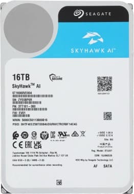 Жесткий диск Seagate SATA-III 16TB ST16000VE004 Surveillance SkyHawkAI 512E (7200rpm) 512Mb 3.5" - фото 5