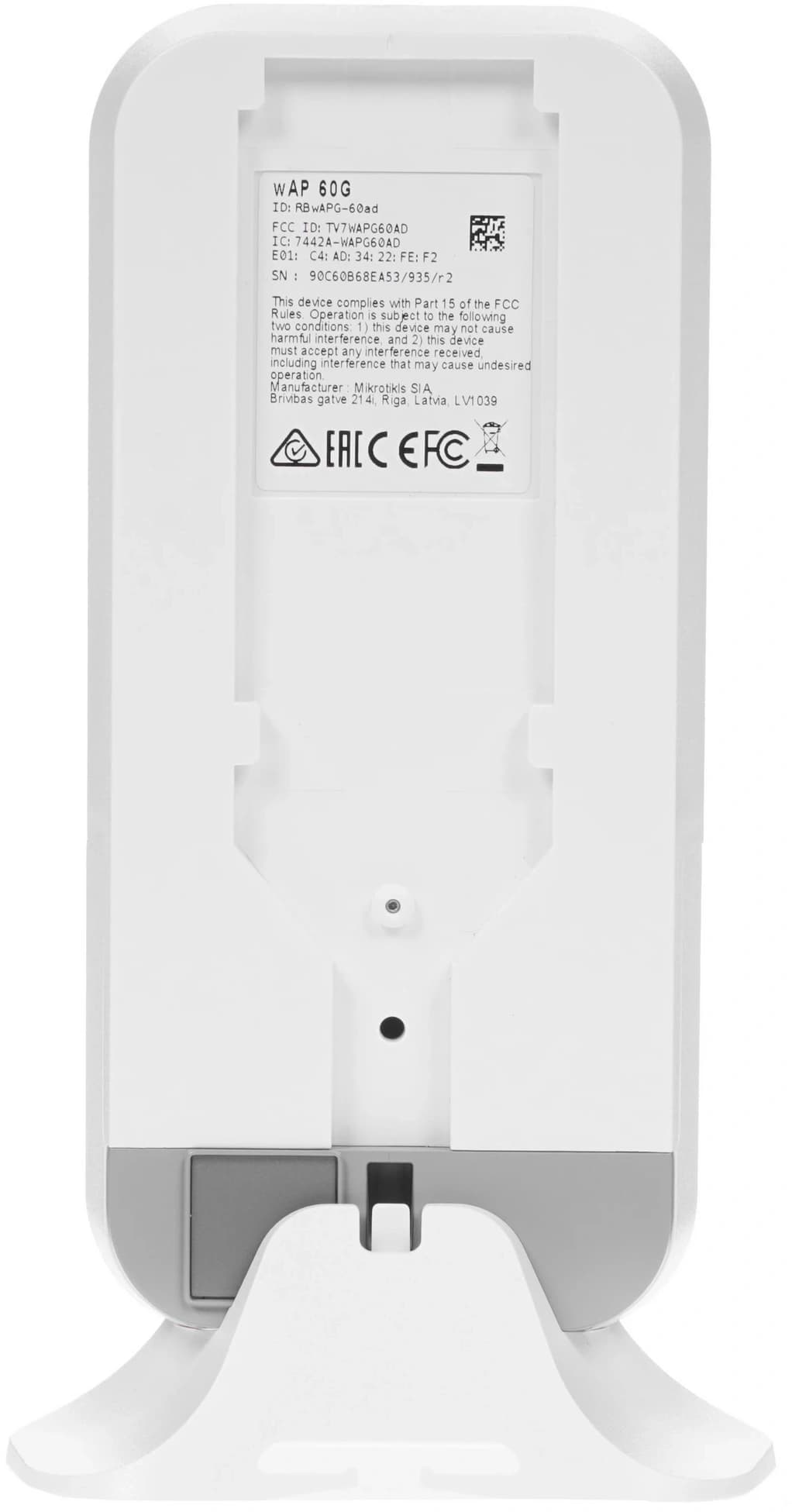 Точка доступа MikroTik wAP 60G AP (RBWAPG-60AD-A) WiGig 10/100/1000BASE-TX белый - фото 4