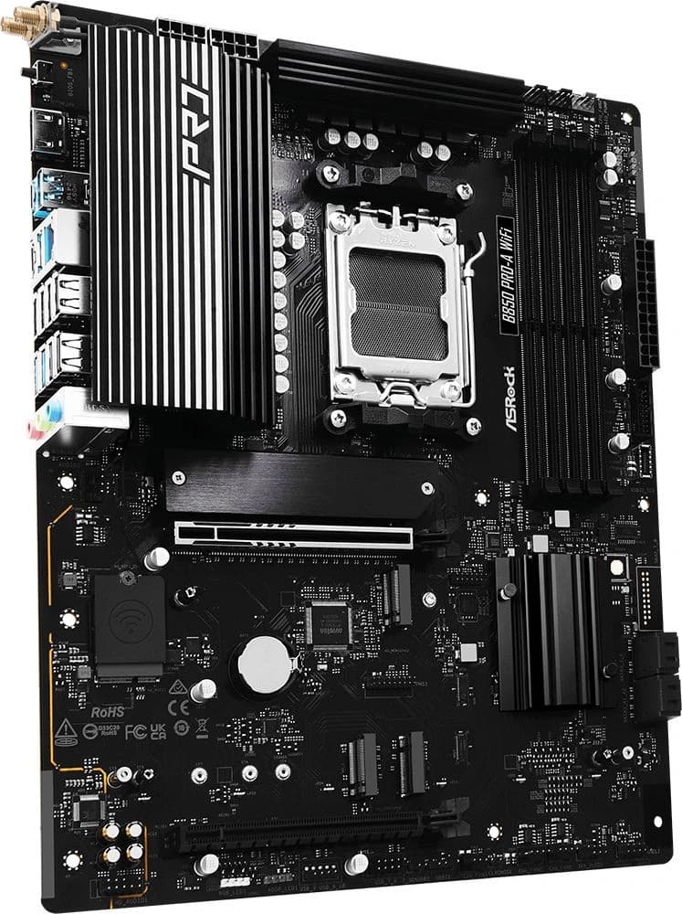 Материнская плата Asrock B850 PRO-A WIFI Socket AM5 AMD B850 4xDDR5 ATX AC`97 8ch(7.1) 2.5Gg RAID+HDMI - фото 3