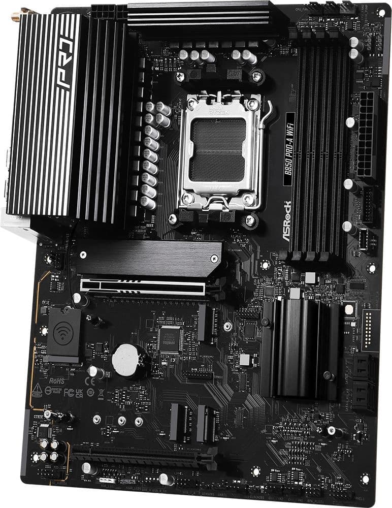 Материнская плата Asrock B850 PRO-A WIFI Socket AM5 AMD B850 4xDDR5 ATX AC`97 8ch(7.1) 2.5Gg RAID+HDMI - фото 4