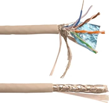 Кабель информационный Lanmaster LAN-5ESFUTP-HFLT-GY кат.5E SF/UTP 4 пары 24AWG LSZH внутренний 305м серый - фото 2