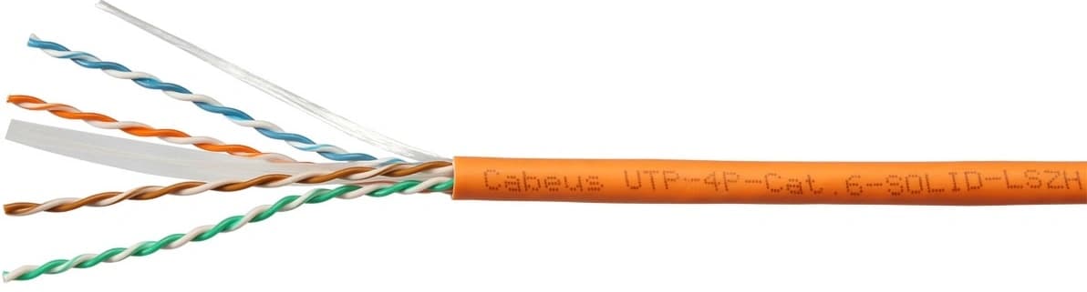 Кабель информационный Cabeus UTP-4P-Cat.6-SOLID-LSZH кат.6 U/UTP 4 пары LSZH внутренний 305м оранжевый - фото 4