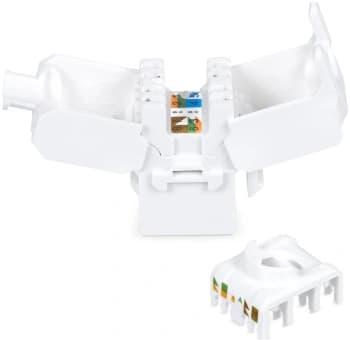 Модуль Cabeus KJ-RJ45-CAT.5E-180-TOOLLESS информ. Keystone RJ45 кат.5E бел. - фото 2