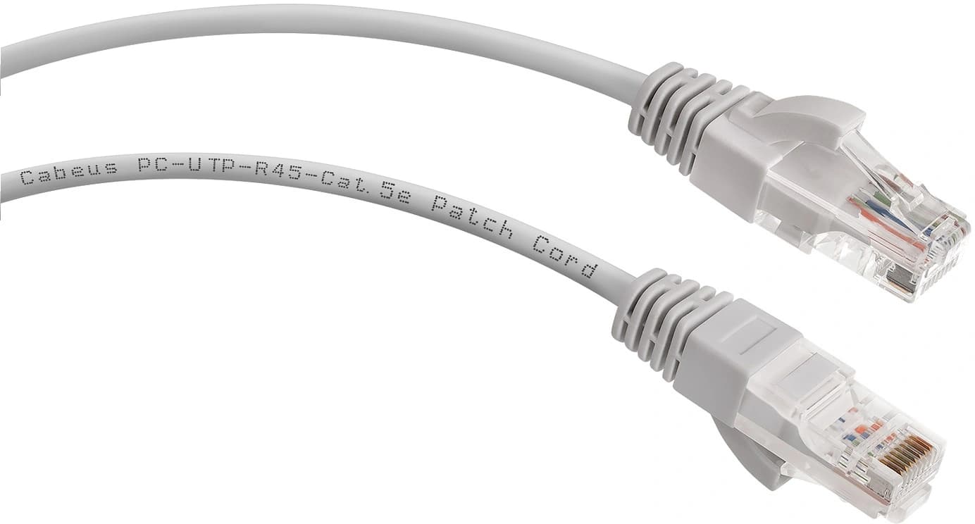 Патч-корд Cabeus PC-UTP-RJ45-CAT.5E-2M U/UTP RJ-45 вил.-вилка RJ-45 кат.5E 2м серый ПВХ - фото 4