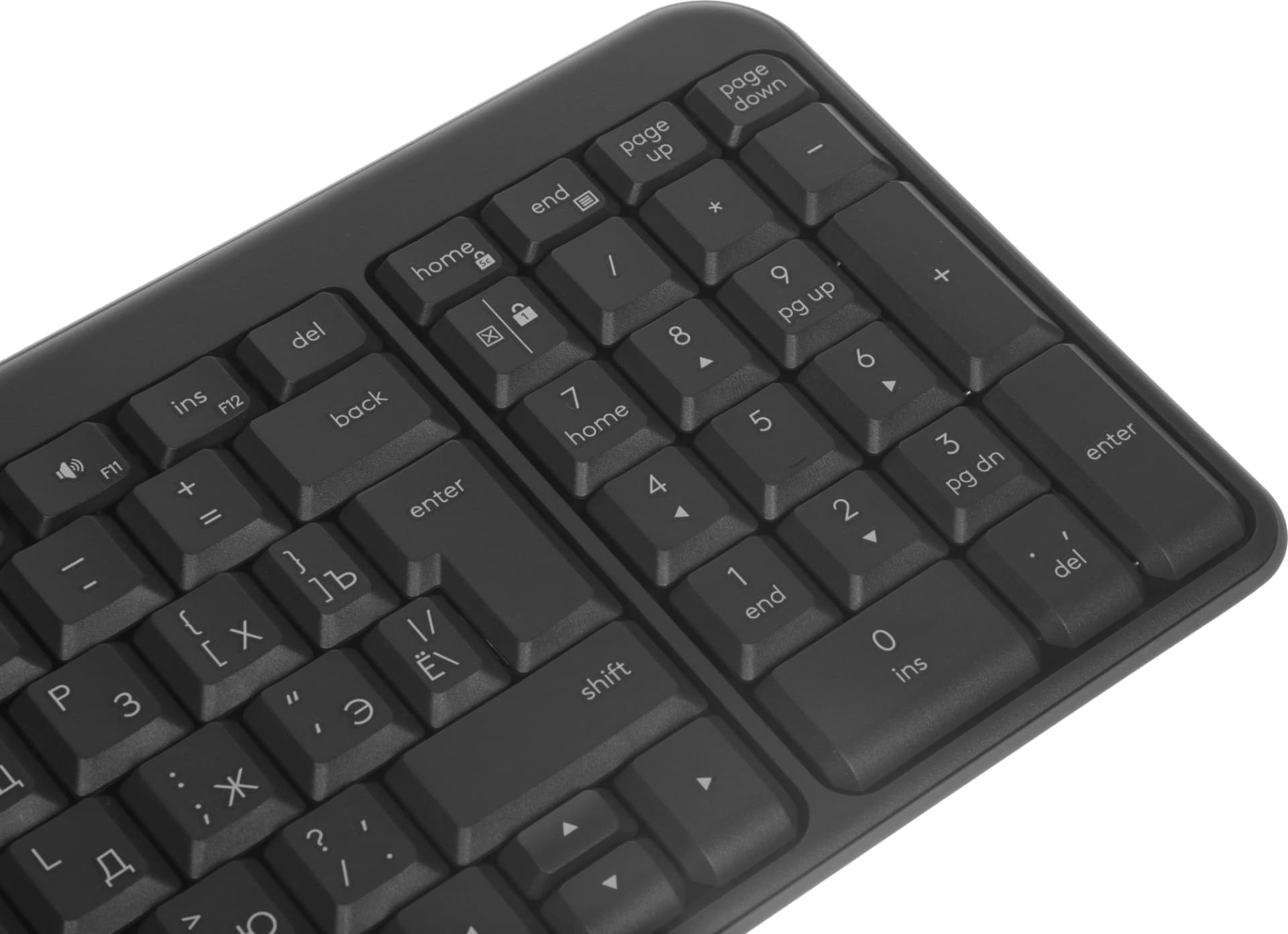 Клавиатура + мышь Logitech MK250 Compact MR0114 клав:графитовый мышь:графитовый USB беспроводная BT Multimedia (920-013853) - фото 4