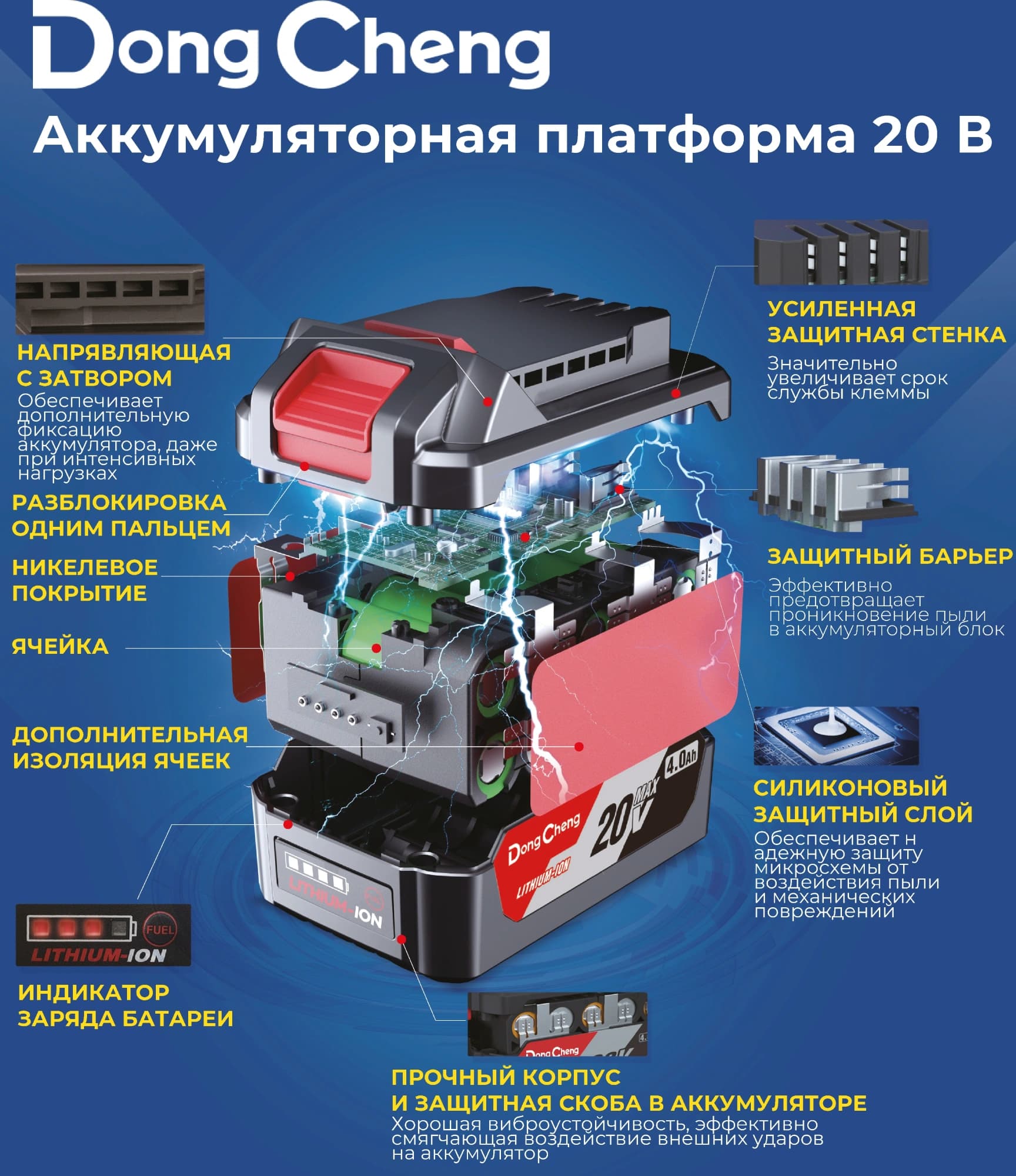 Зарядное устройство DongCheng FFCL20-04 - фото 3