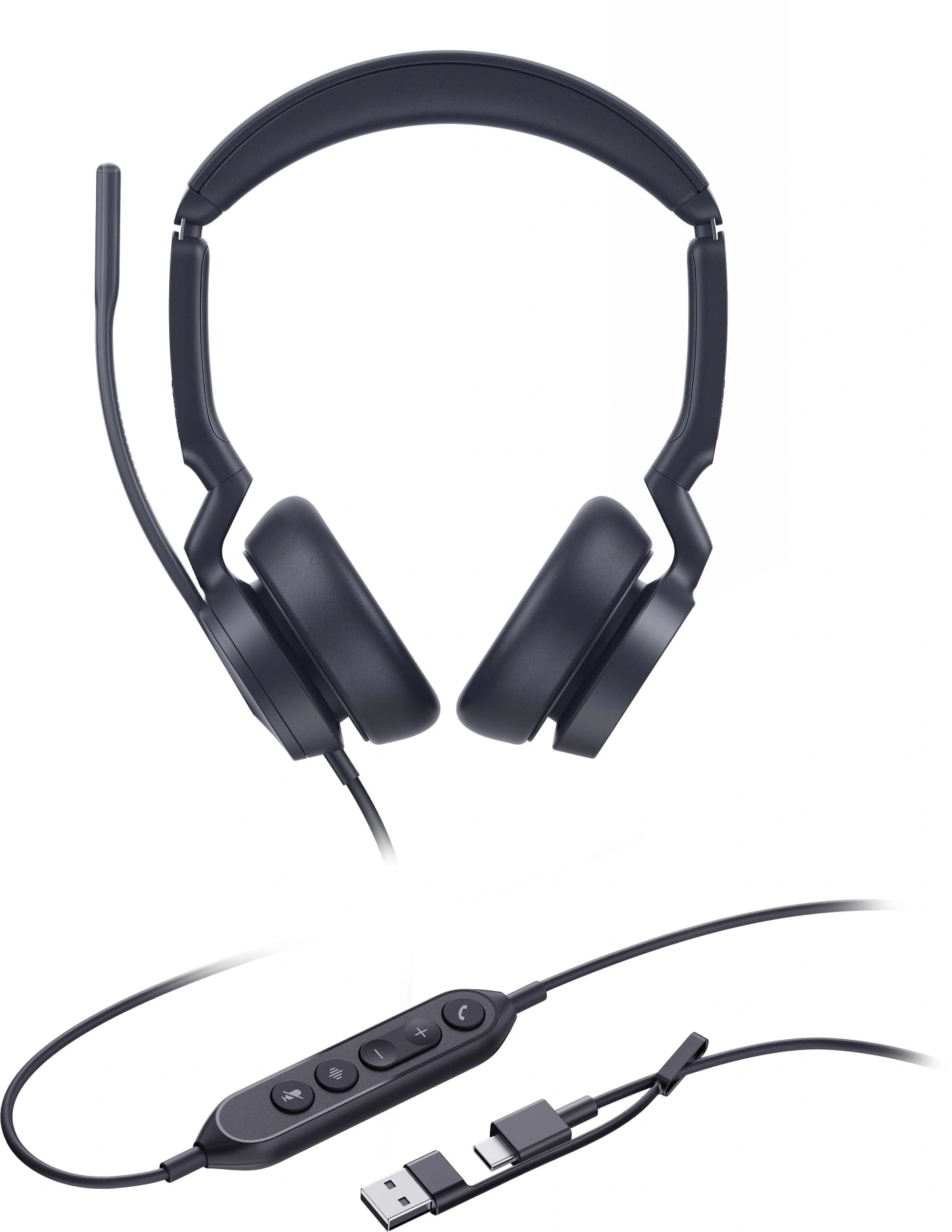 Гарнитура проводная Yealink UH46 Dual UC USB-C/A черный - фото 4