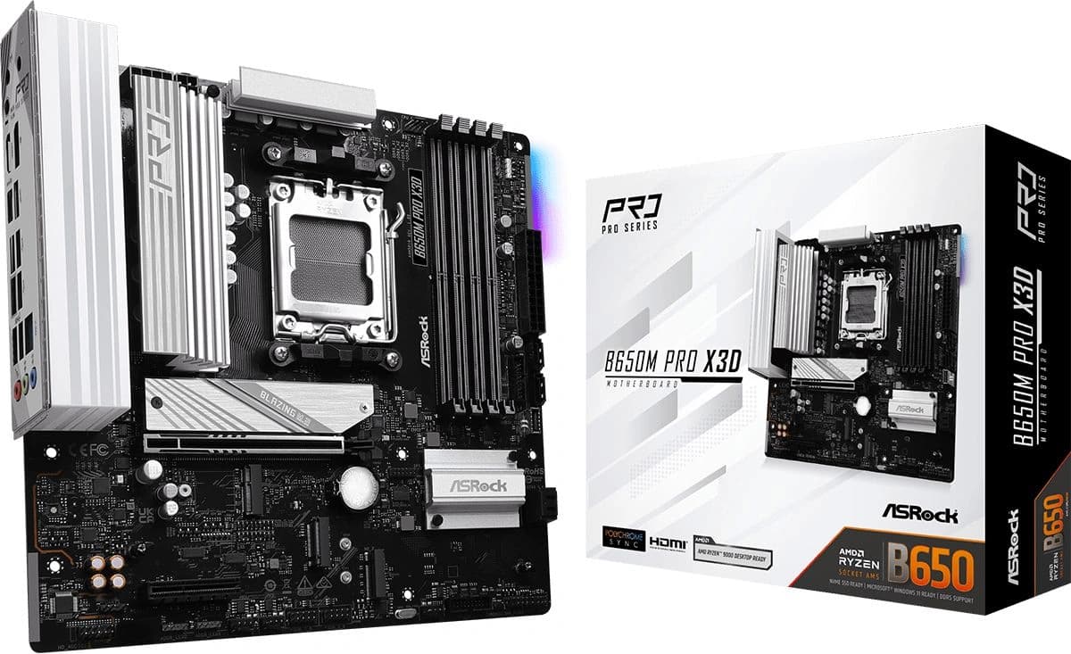 Материнская плата Asrock B650M PRO X3D Socket AM5 AMD B650 4xDDR5 mATX AC`97 8ch(7.1) 2.5Gg RAID+HDMI+DP - фото 5