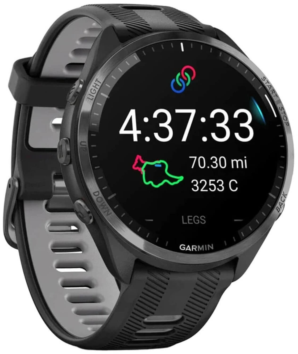 Смарт-часы Garmin Forerunner 965 47мм 1.4" AMOLED корп.черный рем.черный/серый разм.брасл.:135-205мм (010-02809-10) - фото 5