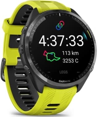 Смарт-часы Garmin Forerunner 965 47мм 1.4" AMOLED корп.черный рем.черный/желтый разм.брасл.:135-205мм (010-02809-12) - фото 5