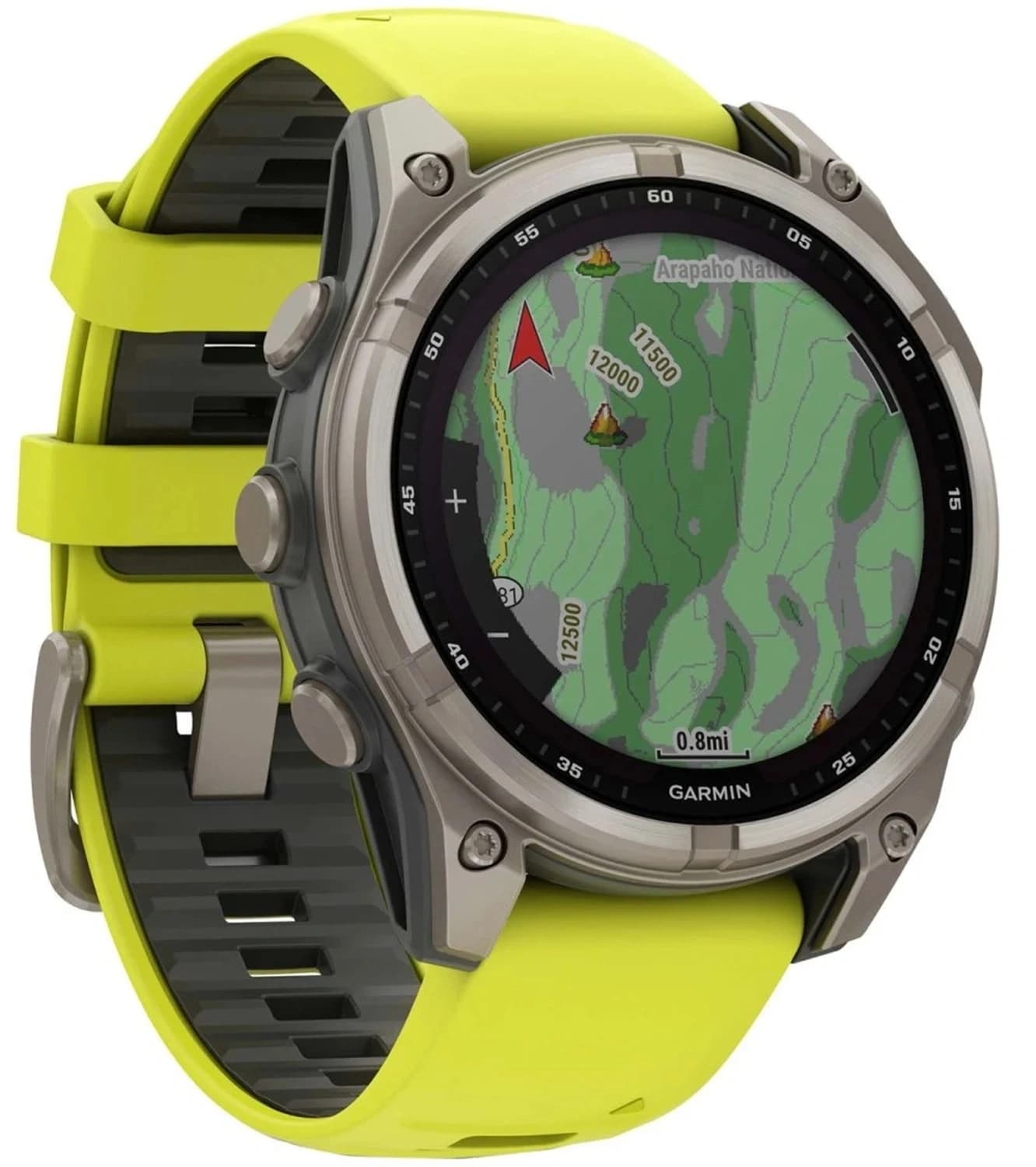 Смарт-часы Garmin Fenix 8 Solar 47мм 1.3" MIP корп.серебристый рем.желтый (010-02906-21) - фото 3