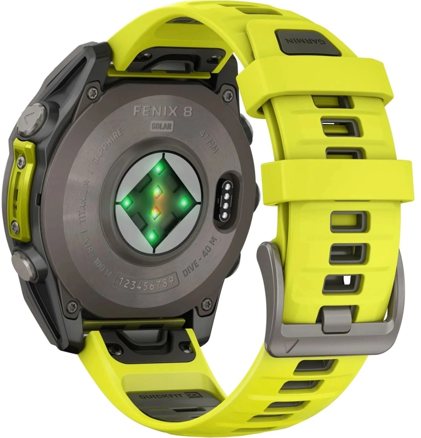Смарт-часы Garmin Fenix 8 Solar 47мм 1.3" MIP корп.серебристый рем.желтый (010-02906-21) - фото 5