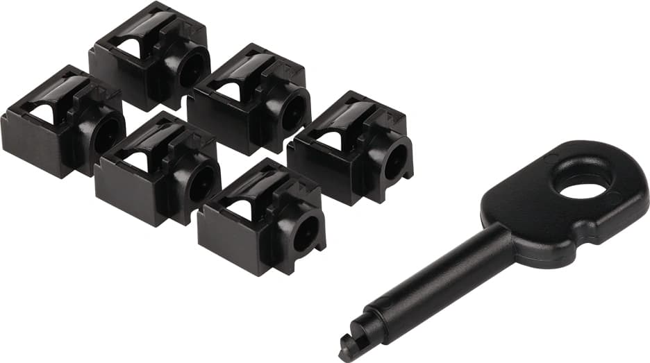 Блокиратор Lanmaster LAN-SEC45-PL-SET-BK (упак.:6шт) 6м черный
