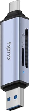 Разветвитель USB 3.2 Cudy UH200 2порт. серебристый - фото 2