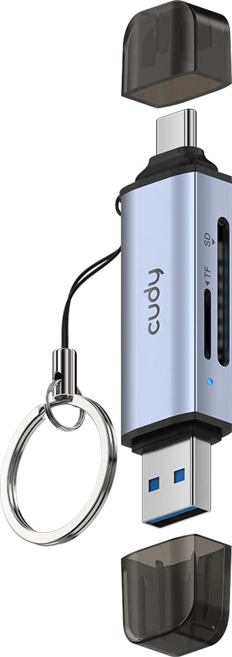 Разветвитель USB 3.2 Cudy UH200 2порт. серебристый - фото 3