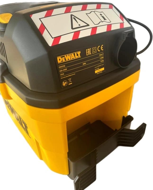 Строительный пылесос DeWalt DXV23G 1100Вт (уборка: сухая/влажная/выдув/сбор воды) желтый - фото 3