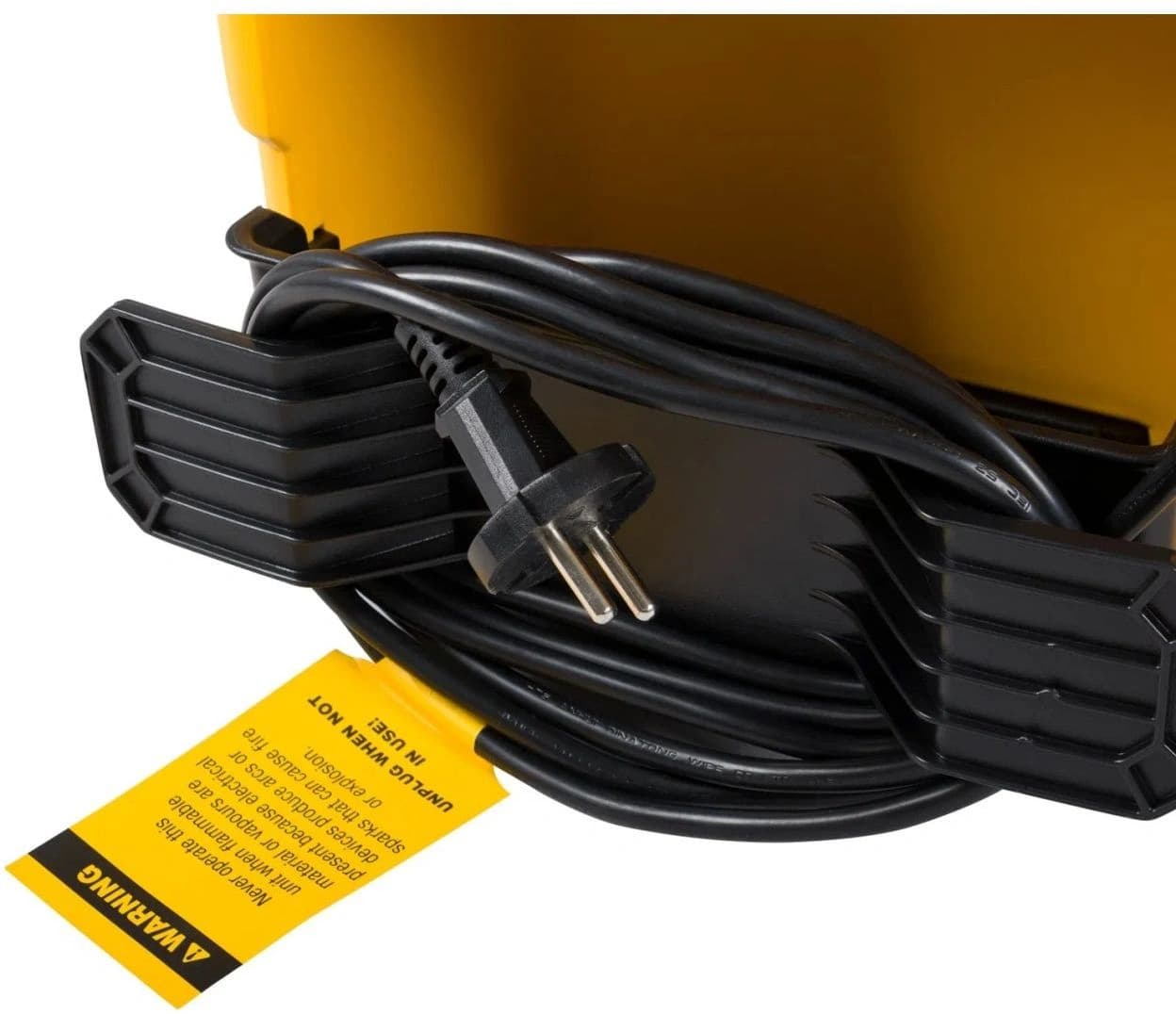 Строительный пылесос DeWalt DXV23G 1100Вт (уборка: сухая/влажная/выдув/сбор воды) желтый - фото 4