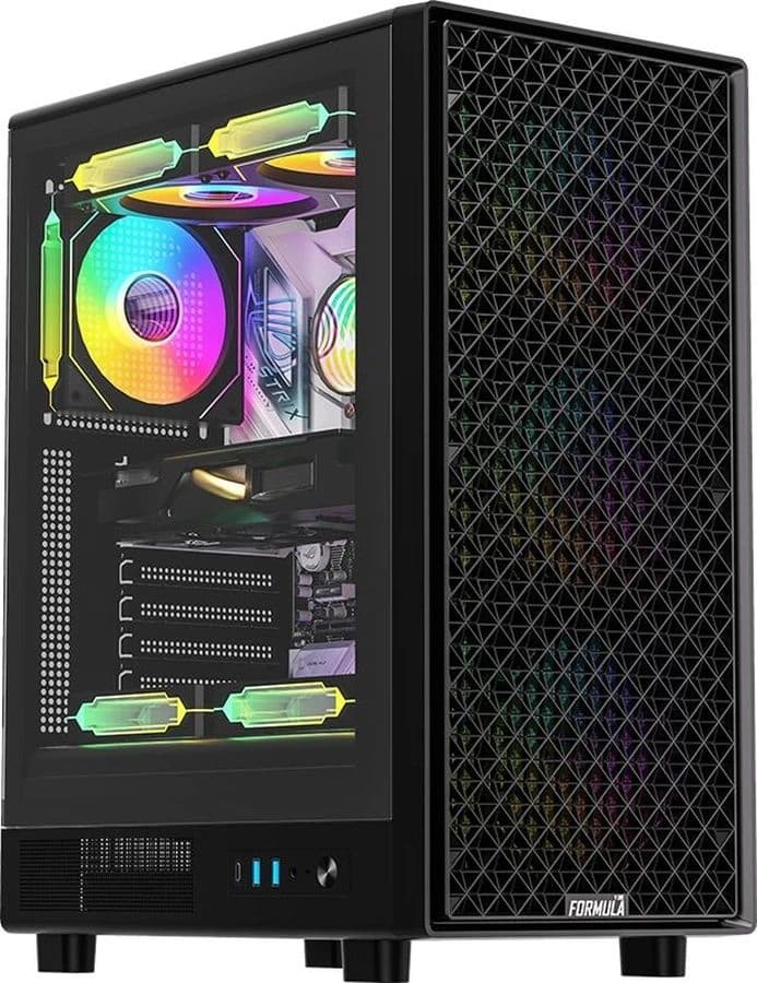 Корпус Formula Mana Dynamic AR черный без БП ATX 3x120mm 2x140mm 2xUSB3.0 audio bott PSU
