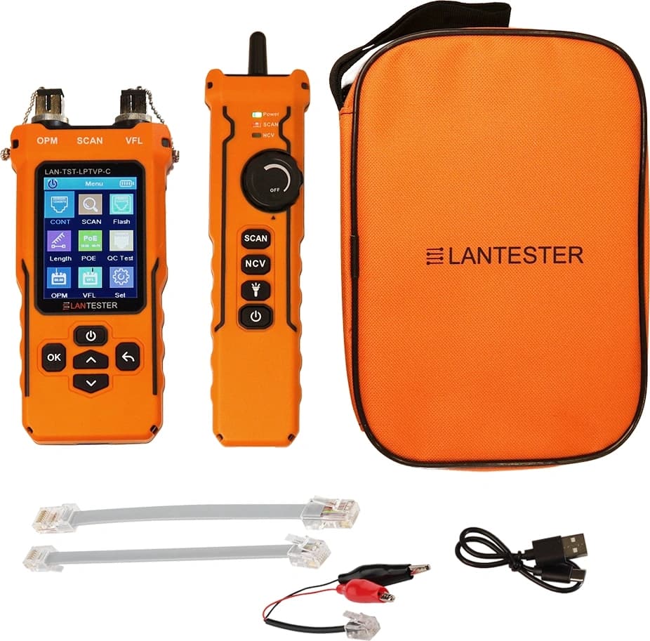 Тестер кабельный Lanmaster LAN-TST-LPTVP-C оранжевый/черный