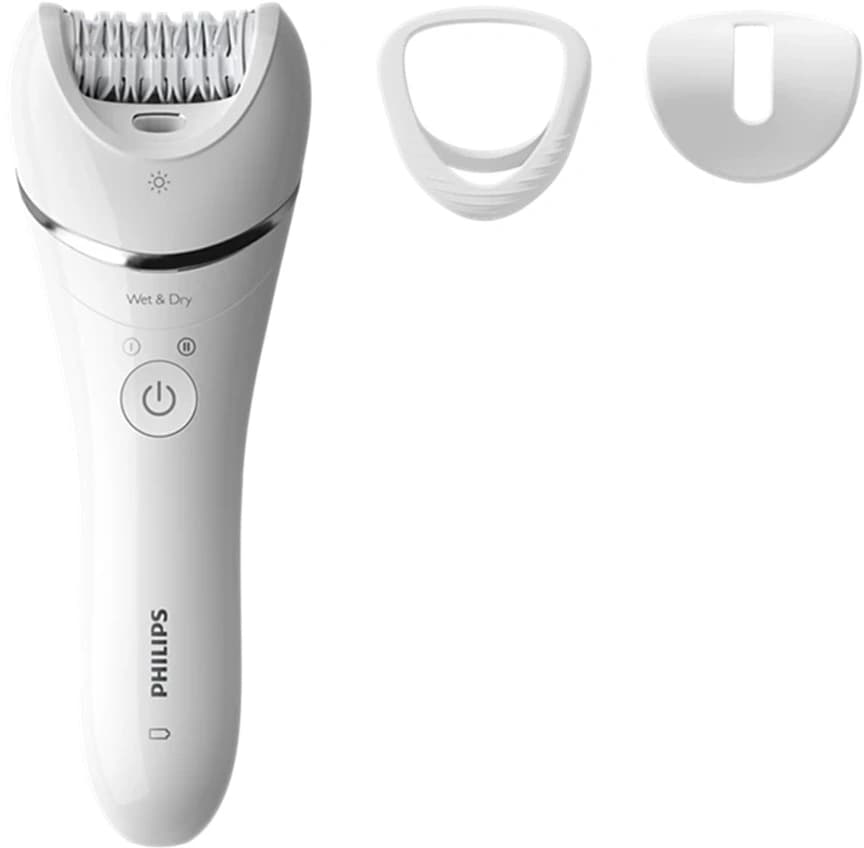 Эпилятор Philips BRE700/01 скор.:2 насад.:2 от аккум. белый - фото 4