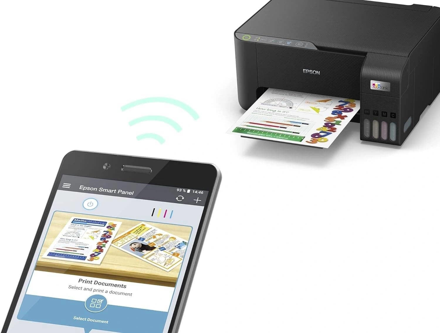 МФУ струйный Epson EcoTank L3252 (103) (C11CJ67424/C11CJ67423) A4 WiFi черный - фото 4