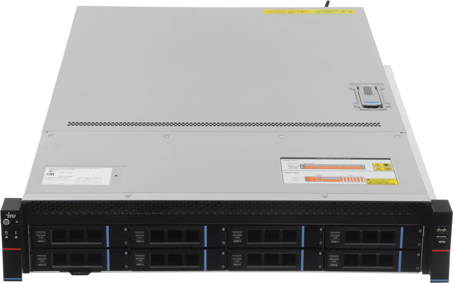 Сервер IRU Rock g2208ig3 2x4309Y 2x32Gb С621 AST2500 2xGigEth 2x1300W w/o OS (2160702) - фото 4