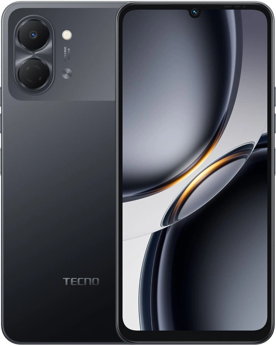 Смартфон Tecno Spark Go 3 128Gb 4Gb черный моноблок 3G 4G 6.75" 720x1600 Android 15 13Mpix 802.11 a/b/g/n/ac NFC GPS GSM900/1800 Protect