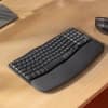 Клавиатура Logitech Wave Keys графитовый USB беспроводная BT/Radio slim Ergo LED (подставка для запястий) (920-012319) - фото 3