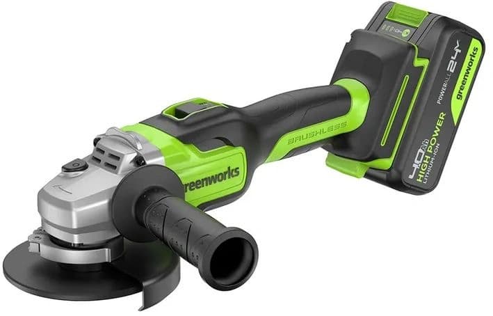 Углошлифовальная машина Greenworks GD24AG 754Вт 10500об/мин рез.шпин.:M14 d=125мм (3200207CUB) - фото 4