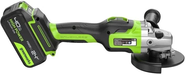 Углошлифовальная машина Greenworks GD24AG 754Вт 10500об/мин рез.шпин.:M14 d=125мм (3200207CUB) - фото 3