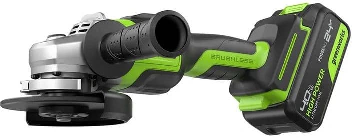 Углошлифовальная машина Greenworks GD24AG 754Вт 10500об/мин рез.шпин.:M14 d=125мм (3200207CUB) - фото 4