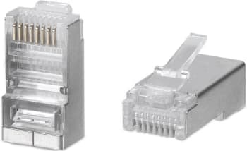 Коннектор Cabeus (8P8C-SH-FC) кат.5E RJ45 серебристый - фото 2
