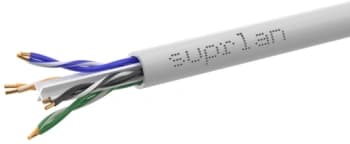 Кабель сетевой информационный Suprlan Six 01-1030-1 кат.6 UTP 4 пары 23AWG нг(А)-HF внутренний 305м серый - фото 2