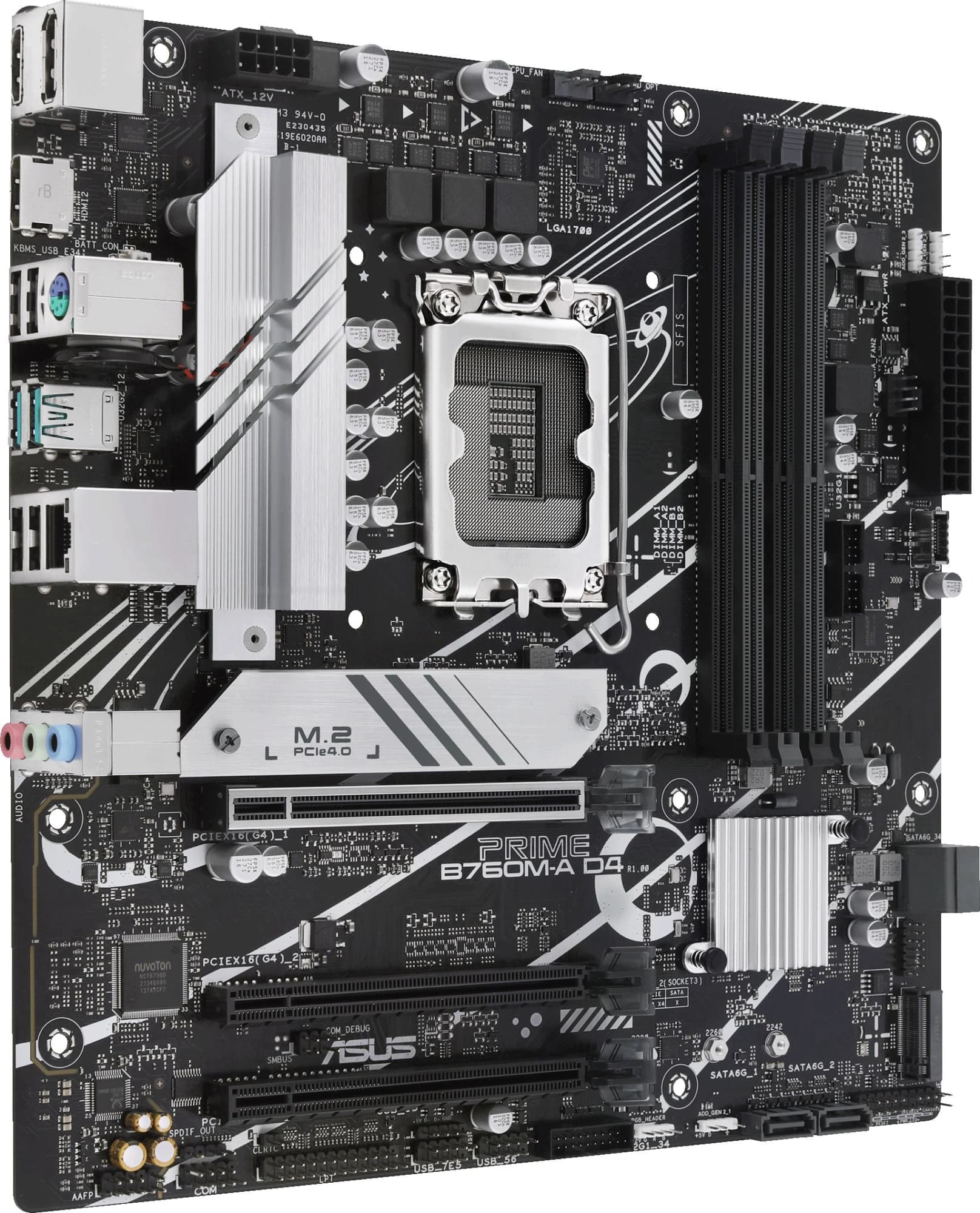 Материнская плата Asus PRIME B760M-A D4-CSM Soc-1700 Intel B760 4xDDR4 mATX AC`97 8ch(7.1) 2.5Gg RAID+HDMI+DP - фото 4