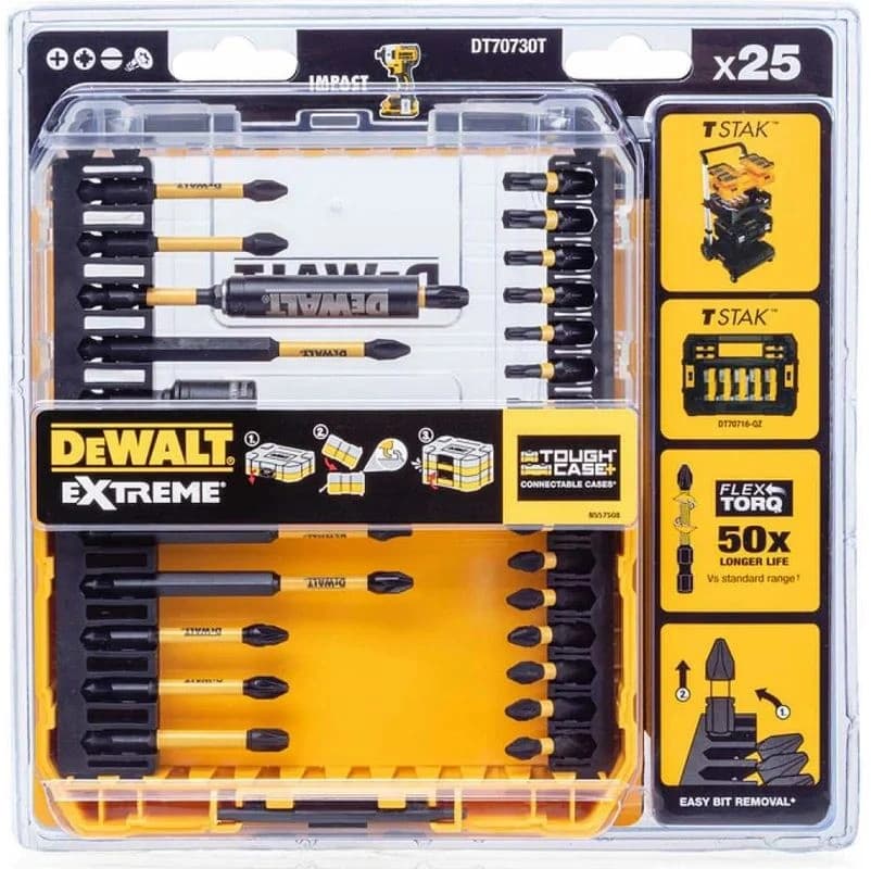 Набор оснастки DeWalt DT70730T-QZ универсал. (25пред.) для шуруповертов/дрелей - фото 4