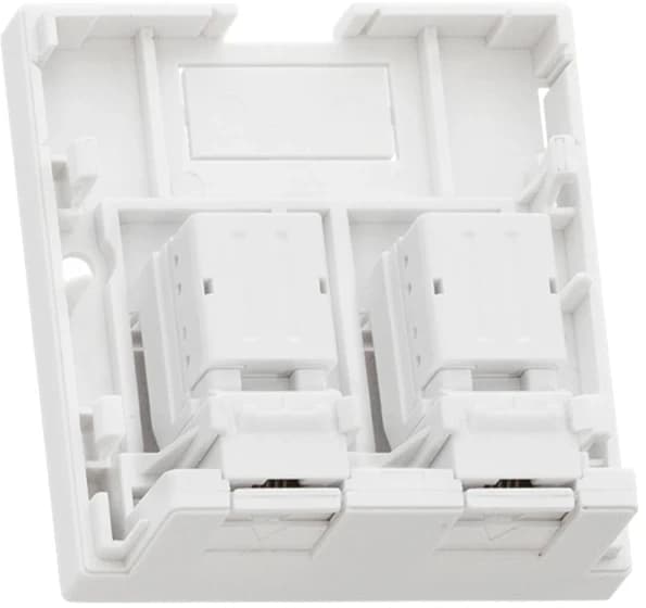 Розетка Nikomax NMC-WO2UD2-FT-ST-WT информ. Keystone RJ45 2 кат.5E UTP бел. - фото 4