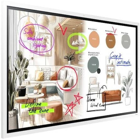 Панель Samsung 55" Электронный флипчарт Samsung WM55FX белый VA LED 6.7ms 16:9 HDMI M/M матовая 450cd 178гр/178гр 3840x2160 4K USB 28.6кг - фото 4