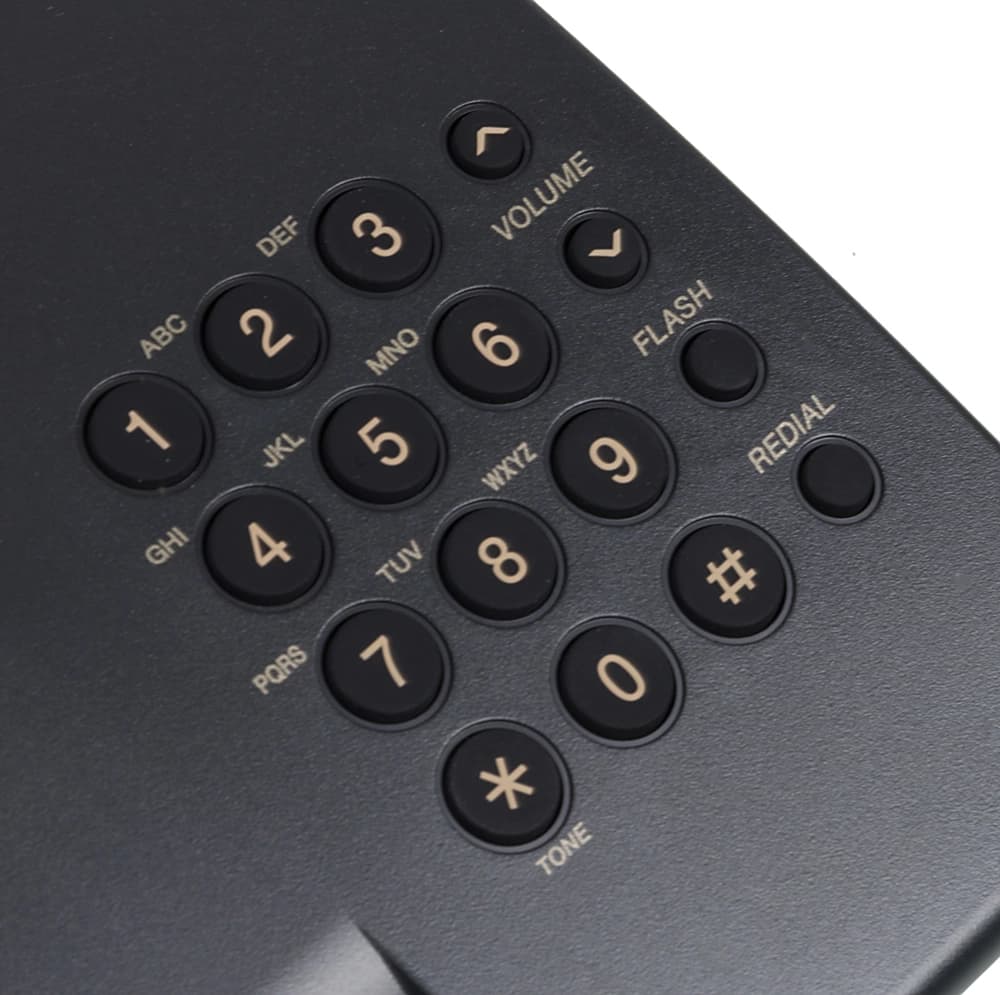 Телефон проводной Panasonic KX-TS2350RUB черный - фото 5