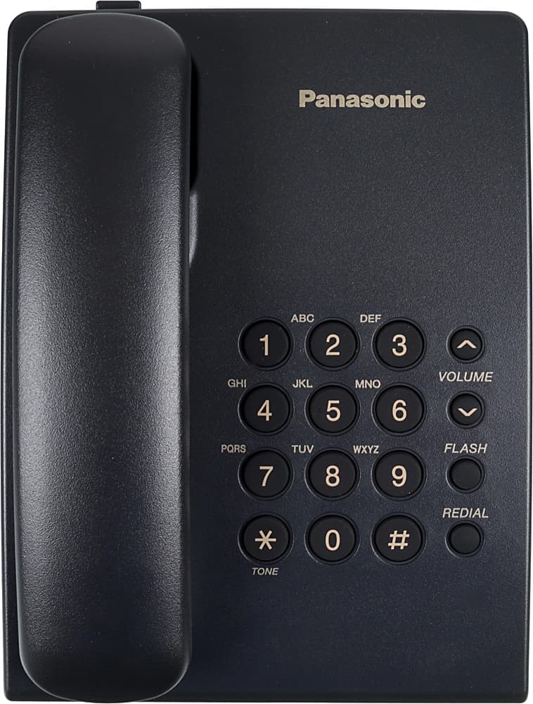 Телефон проводной Panasonic KX-TS2350RUB черный - фото 3