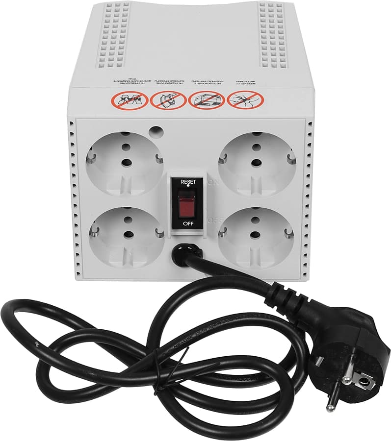 Стабилизатор напряжения Powercom TCA-3000 1500Вт 3000ВА белый - фото 4