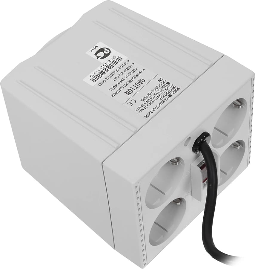 Стабилизатор напряжения Powercom TCA-3000 1500Вт 3000ВА белый - фото 3