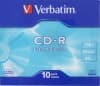 Диск CD-R Verbatim 700Mb 52x Slim case (10шт) (43415) - фото 3
