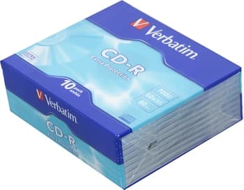 Диск CD-R Verbatim 700Mb 52x Slim case (10шт) (43415) - фото 5