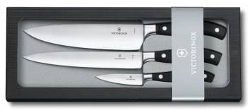 Набор ножей кухон. Victorinox Grand Maitre Chefs 7.7243.3 (7.7243.3) компл.:3предм. черный подар.коробка - фото 2