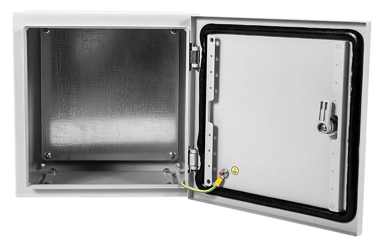 Шкаф электротехнический Elbox EMW-300.200.150-1-IP66 настенный 200мм 150мм несъемн.бок.пан. 50кг серый - фото 2