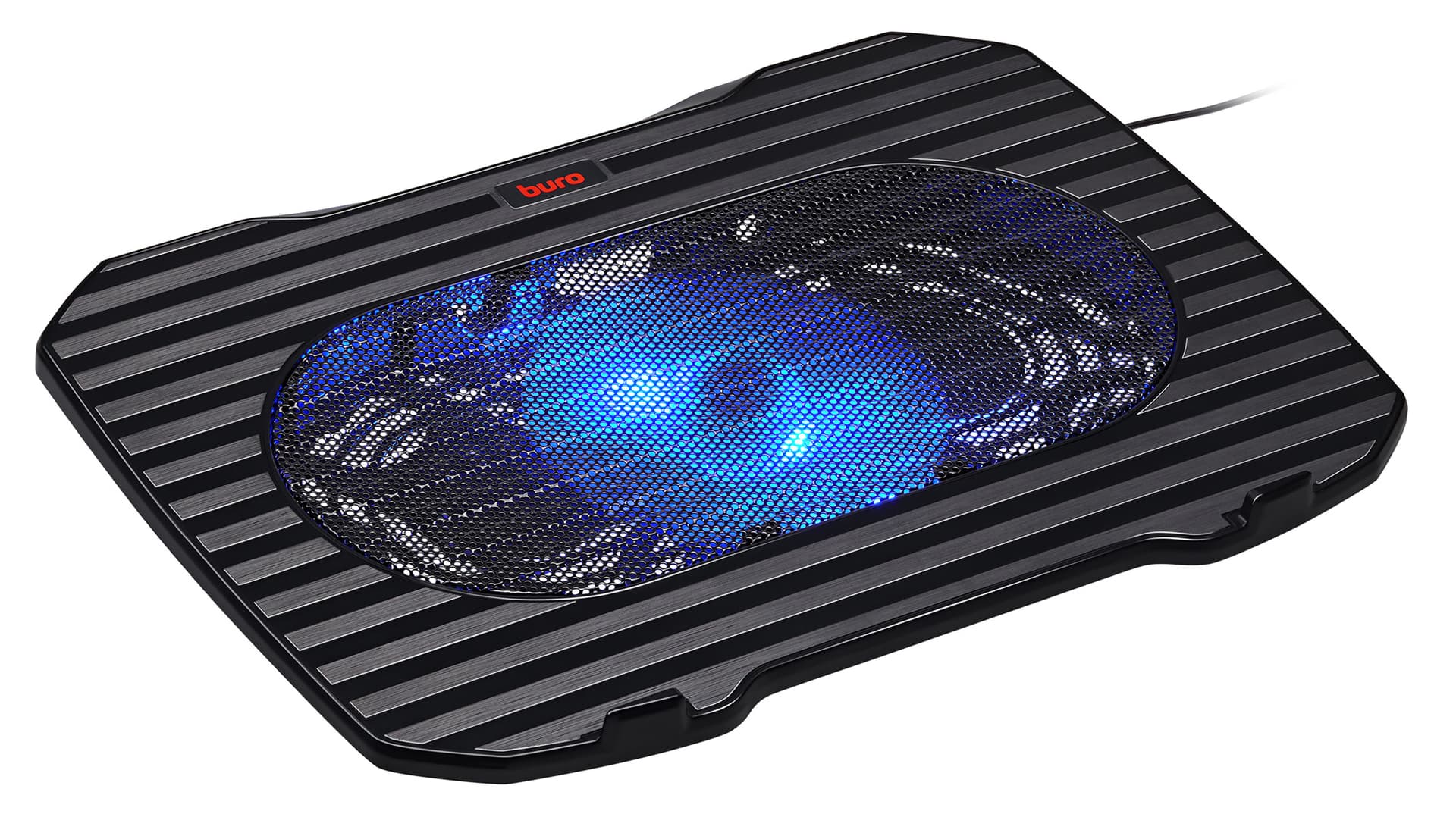 Подставка для ноутбука Buro BU-LCP156-B114 15.6" 357x265x33мм 1xUSB 1x 140ммFAN 345г металлическая сетка/пластик черный - фото 3