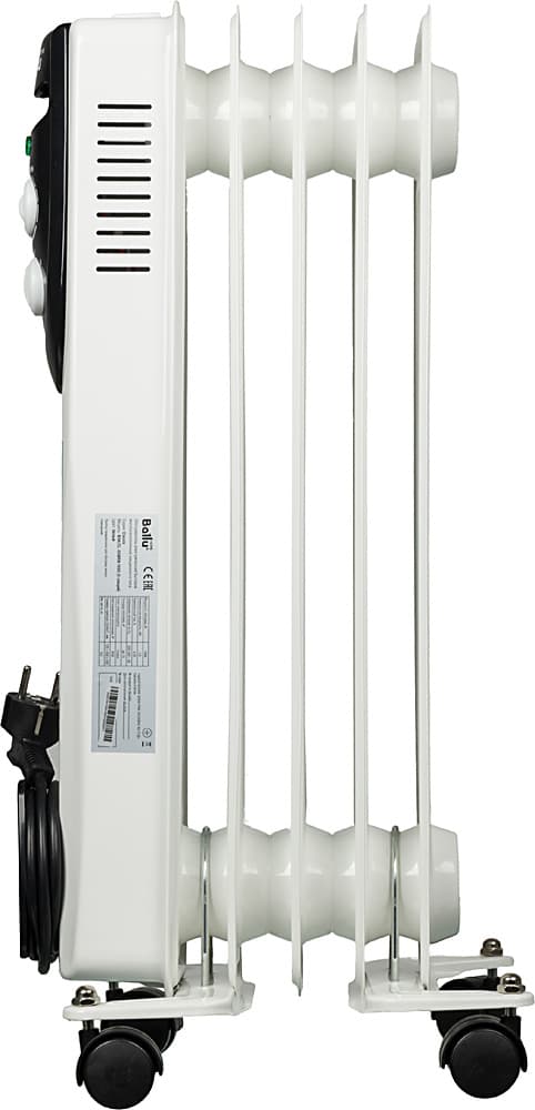 Радиатор масляный Ballu Classic BOH/CL-05WRN 1000Вт белый/черный - фото 4