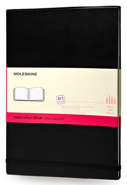 Блокнот для акварели Moleskine ART WATERCOLOUR ARTMM803 90x140мм 60стр. твердая обложка черный